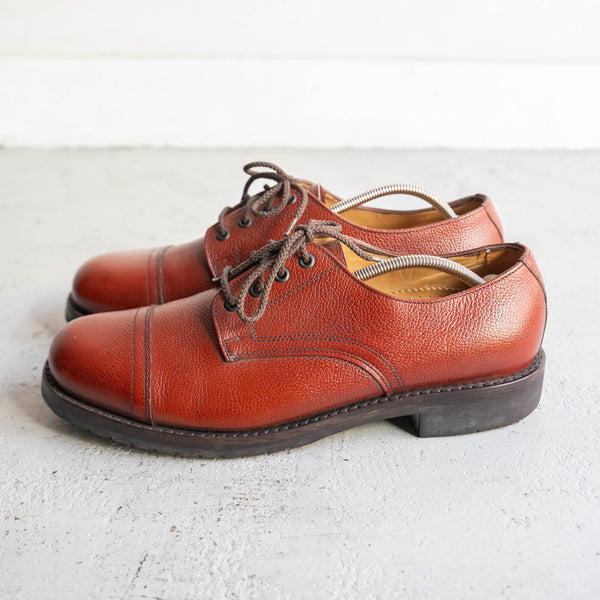 around 1990s Dutch military brown red color leather shoes 'mint condition'