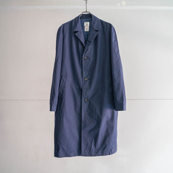 1960s French military dark navy cotton work coat