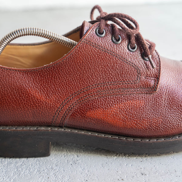 around 1990s Dutch military brown red color leather shoes 'mint condition'