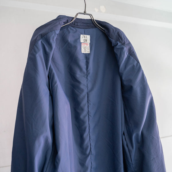 1960s French military dark navy cotton work coat