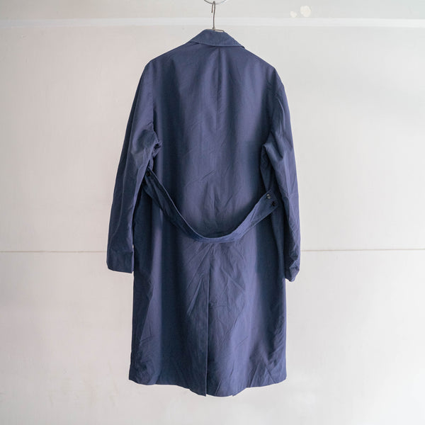 1960s French military dark navy cotton work coat