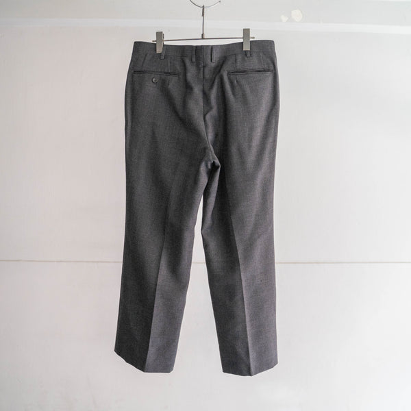 1990-00s Japan vintage dark gray herringbone wool slacks
