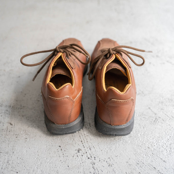 2000s Italy "CRISPI" leather sneaker 'dead stock' -red brown-