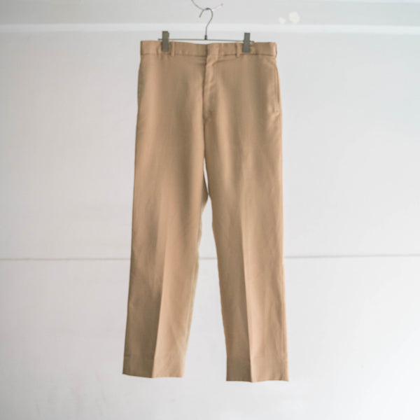 1980s US military light beige poly 100 dress pants