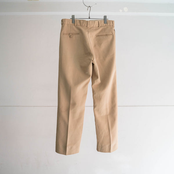 1980s US military light beige poly 100 dress pants