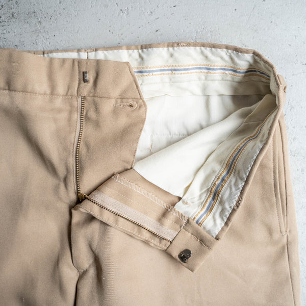 1980s US military light beige poly 100 dress pants