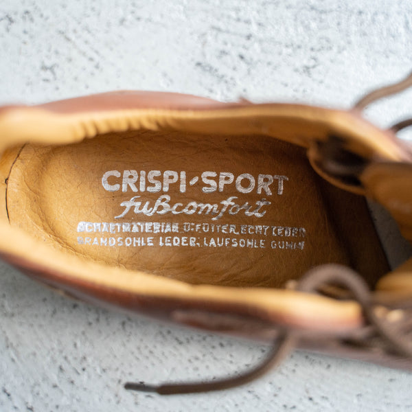 2000s Italy "CRISPI" leather sneaker 'dead stock' -red brown-