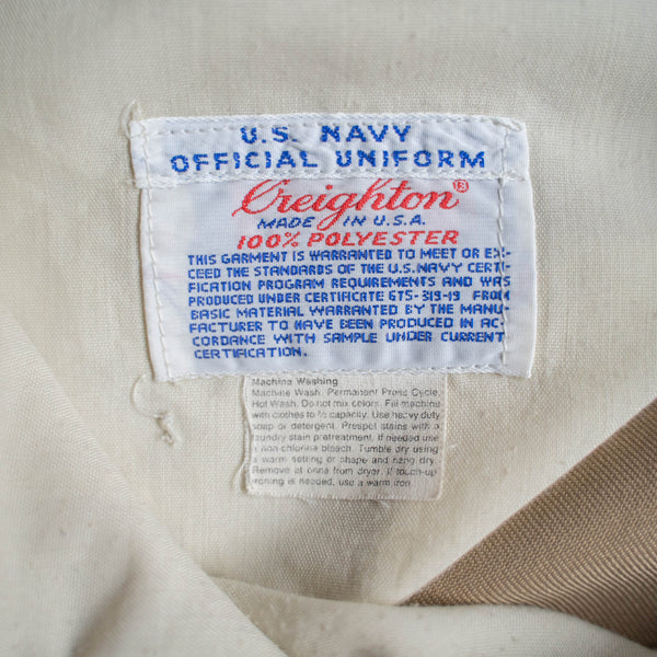 1980s US military light beige poly 100 dress pants