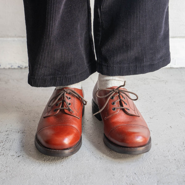 around 1990s Dutch military brown red color leather shoes 'mint condition'