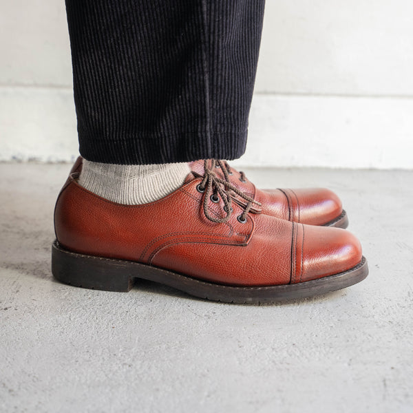 around 1990s Dutch military brown red color leather shoes 'mint condition'