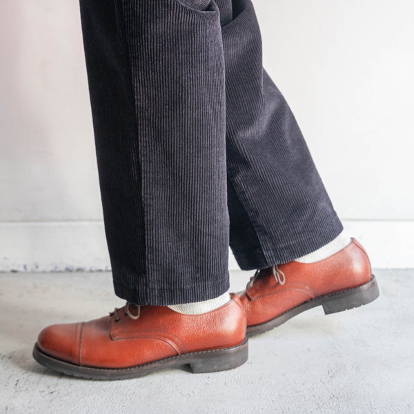 around 1990s Dutch military brown red color leather shoes 'mint condition'