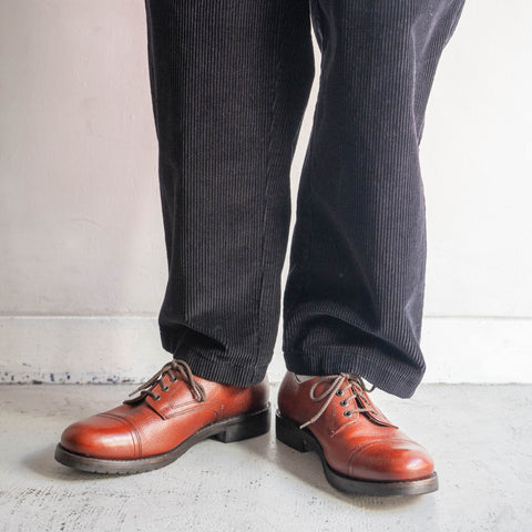 around 1990s Dutch military brown red color leather shoes 'mint condition'