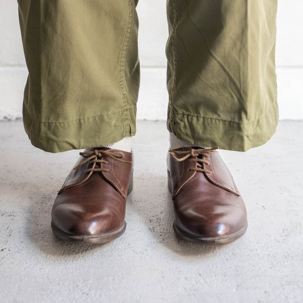 around 1990s Dutch military?  brown leather shoes -sharp silhouette-