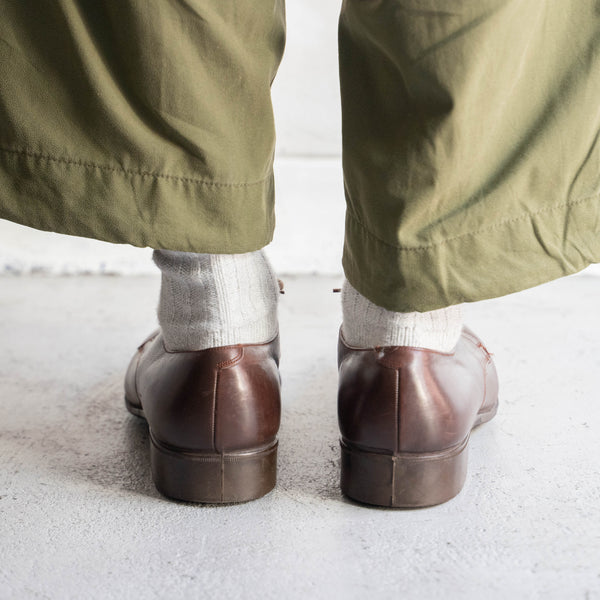 around 1990s Dutch military?  brown leather shoes -sharp silhouette-