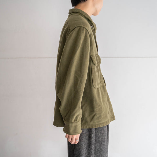 1950s U.S military dark green two pockets wool shirt jacket