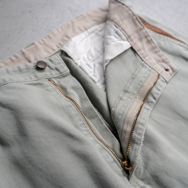 1990s ORVIS cotton 100 chino pants -leather patch-