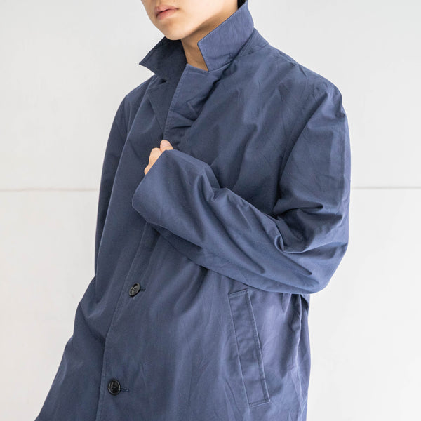 1960s French military dark navy cotton work coat