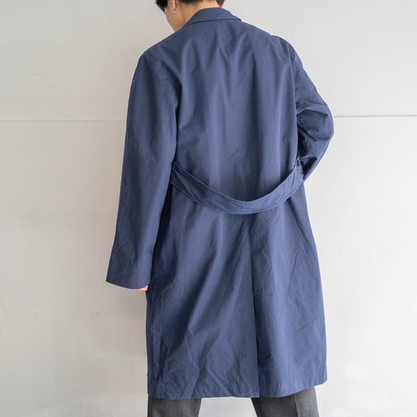 1960s French military dark navy cotton work coat