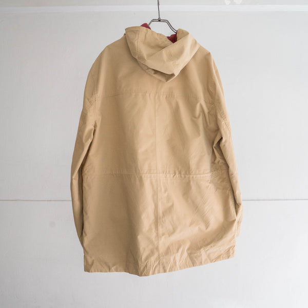 2000s 'Timberland' beige color 4pockets nylon parka -military like-