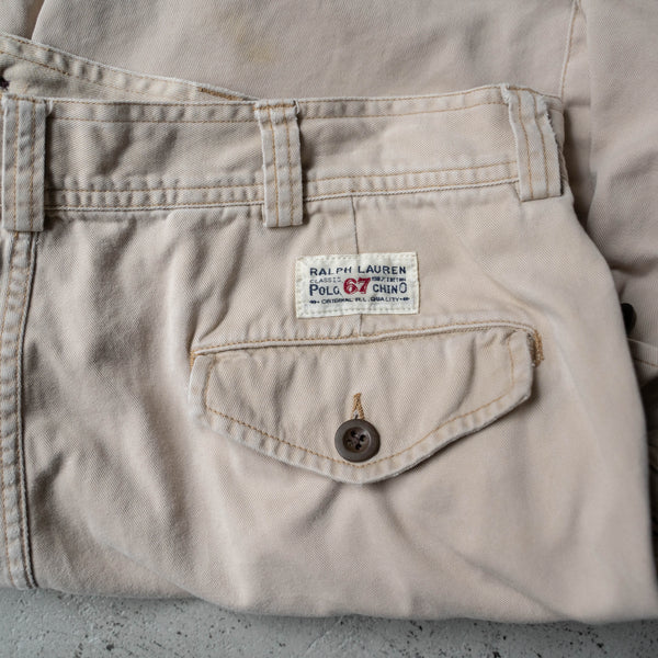 1990s Ralph Lauren beige cargo shorts