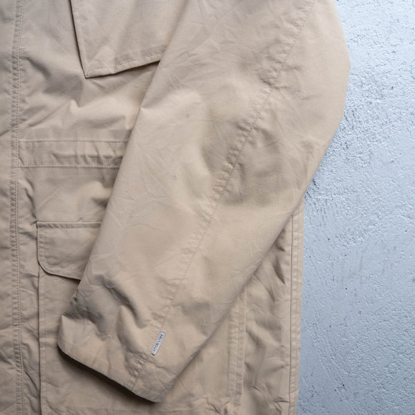 2000s 'Timberland' beige color 4pockets nylon parka -military like-