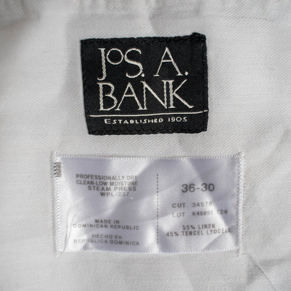 1990s ivory linen × tencel 2 tuck wide slacks