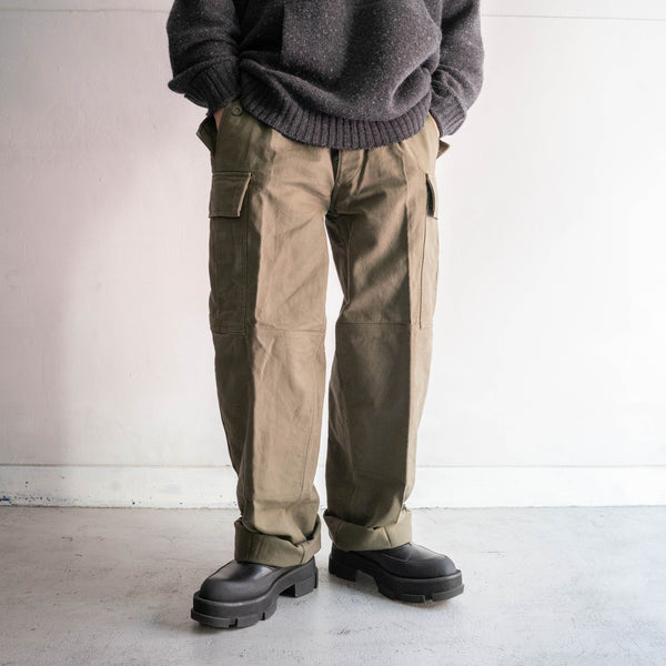 around 1970s German military german moleskin cargo pants 'with flap pockets'