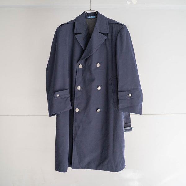 1970-80s Japan vintage japanese police double breasted coat -with belt-