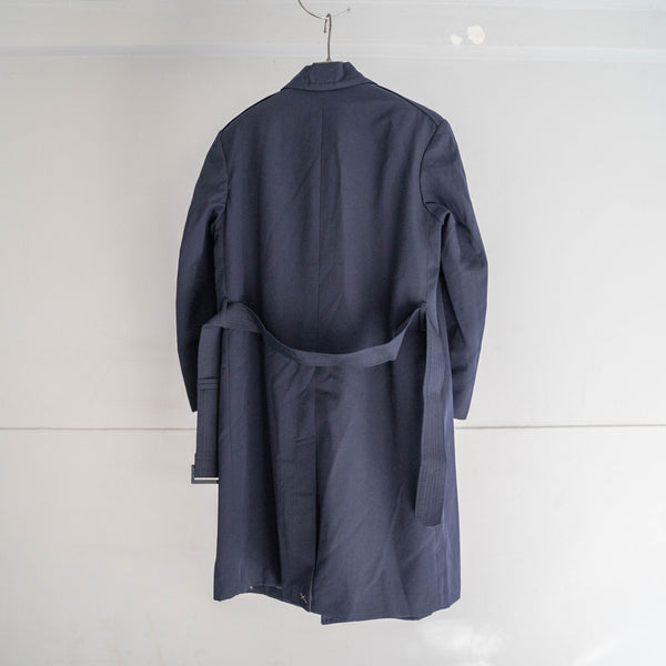 1970-80s Japan vintage japanese police double breasted coat -with belt-