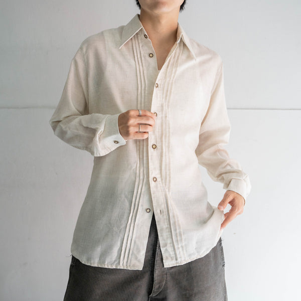 1980-90s ivory tyrolean l/l shirt