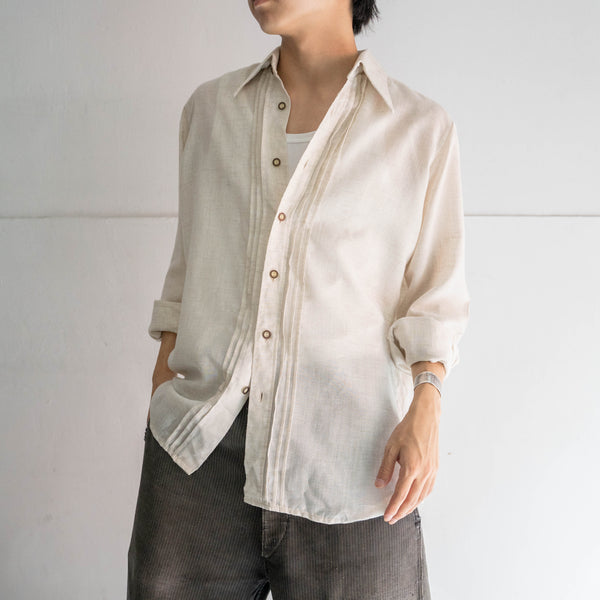 1980-90s ivory tyrolean l/l shirt