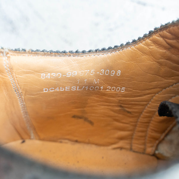 2000s British military black color wingtip leather shoes ‘used’