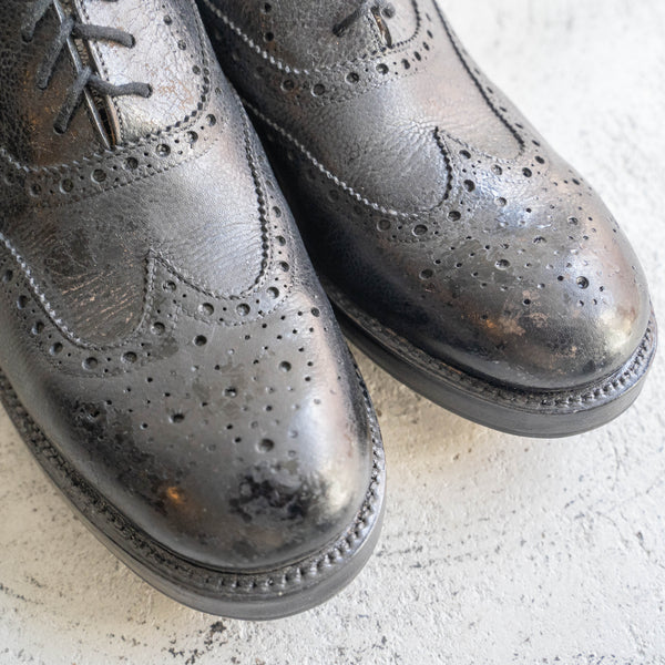 2000s British military black color wingtip leather shoes ‘used’