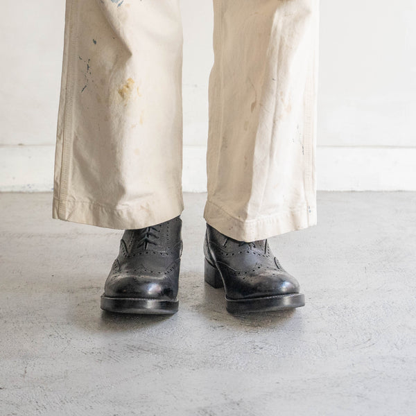 2000s British military black color wingtip leather shoes ‘used’