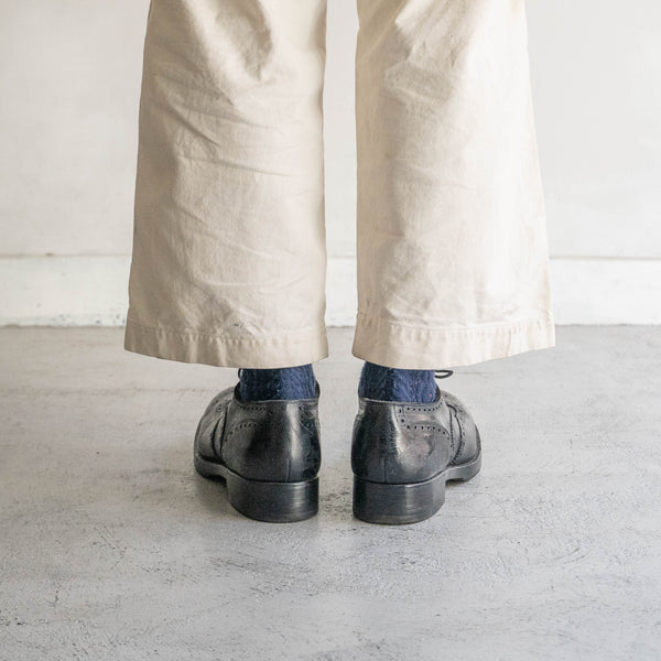 2000s British military black color wingtip leather shoes ‘used’