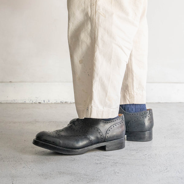 2000s British military black color wingtip leather shoes ‘used’