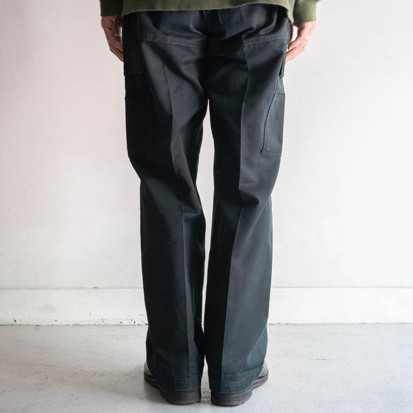 2000s British police dark green color tech cargo pants 'super fade'