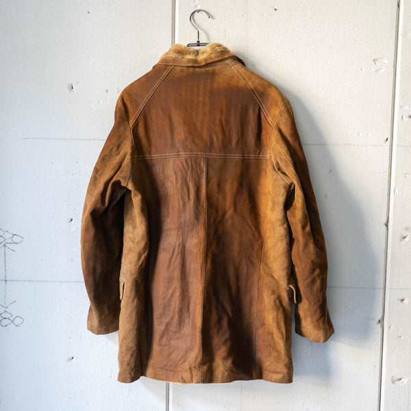 around 1970s brown suede double breasted jacket