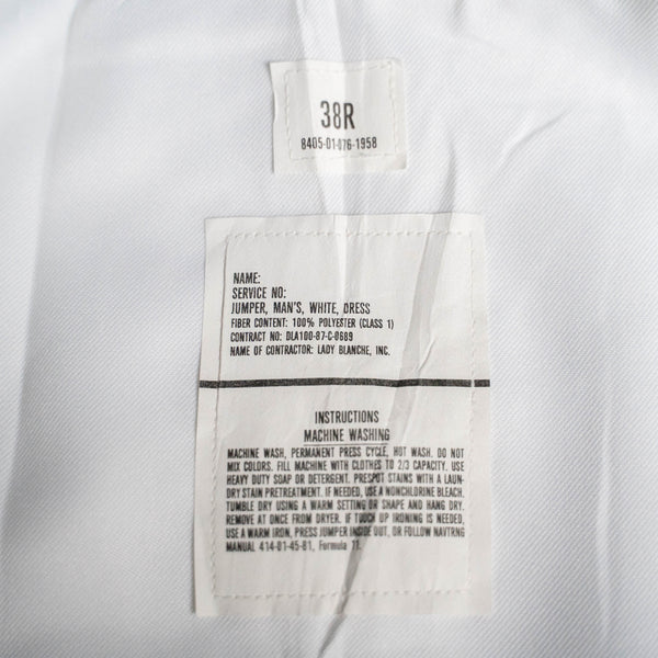 1980s US navy white color poly sailor smock shirt 'dead stock'