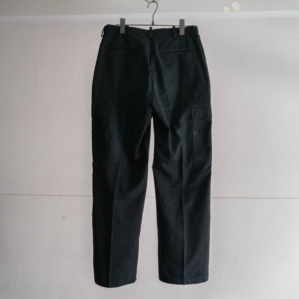 2000s British police dark green color tech cargo pants 'super fade'