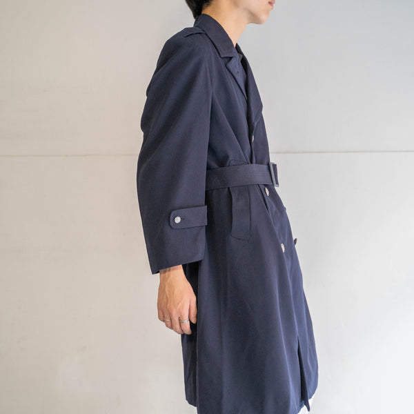 1970-80s Japan vintage japanese police double breasted coat -with belt-