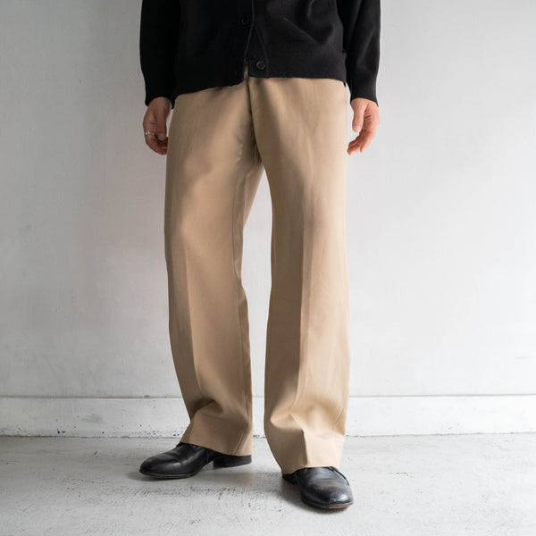 1980s US military light beige poly 100 dress pants