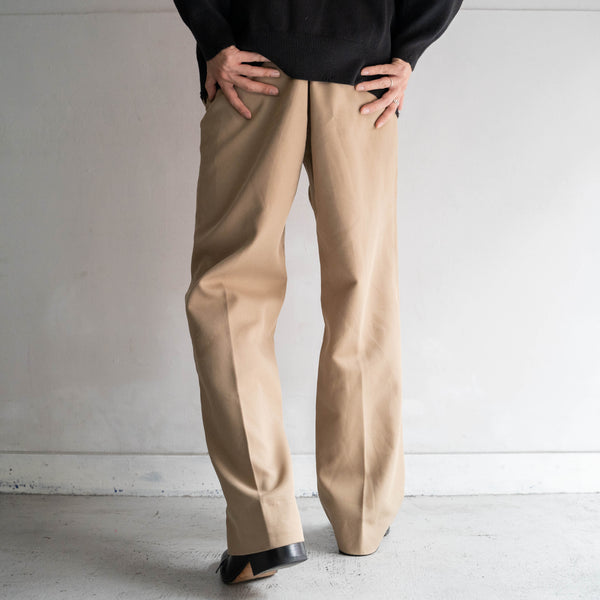 1980s US military light beige poly 100 dress pants