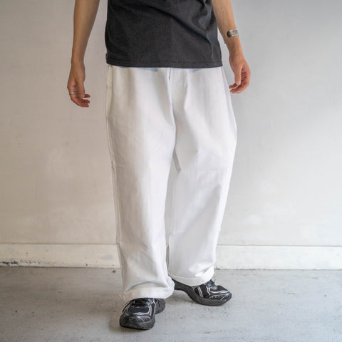 1980s Italian military white easy work pants "dead stock"