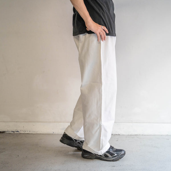 1980s Italian military white easy work pants "dead stock"