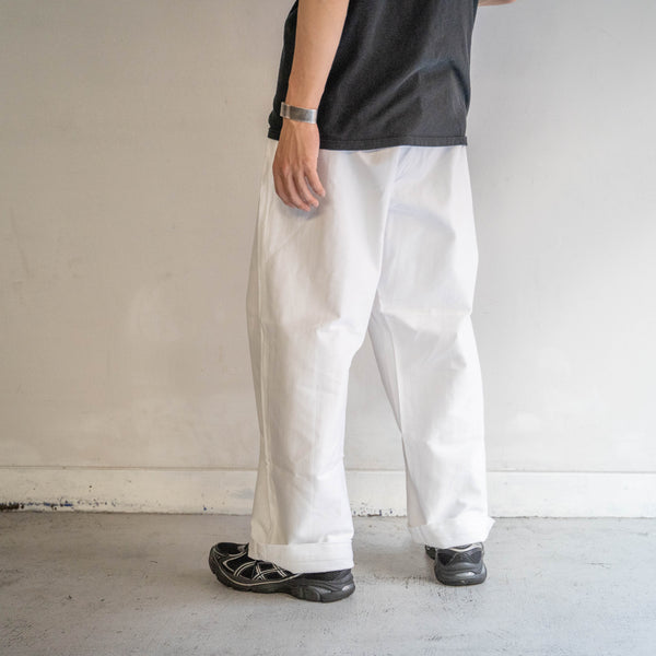 1980s Italian military white easy work pants "dead stock"
