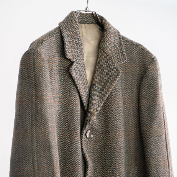around 1970s Europe tweed coat 'discreet checked pattern'