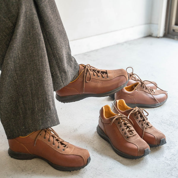 2000s Italy "CRISPI" leather sneaker 'dead stock' -red brown-