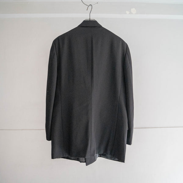 1990-00s Japan vintage black double breasted tailored jacket -1