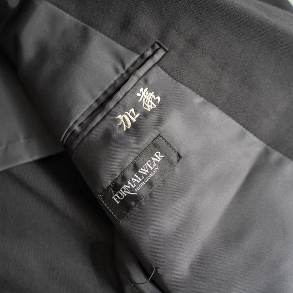 1990-00s Japan vintage black double breasted tailored jacket -1